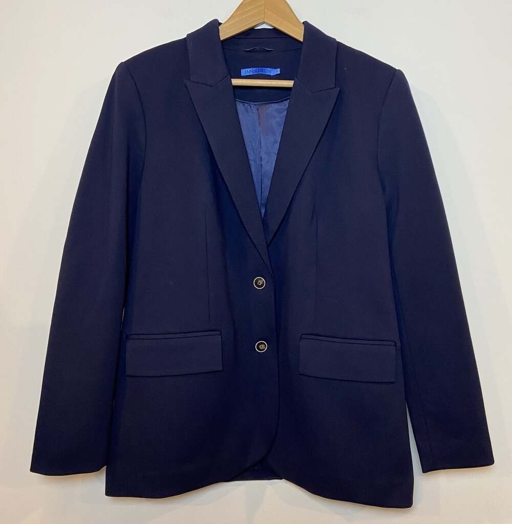 NWOT J.McLaughlin Blazer Career Rayon Navy Blue Size 10 New